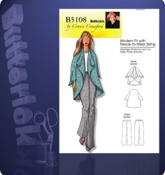 5108 BUTTERICK LOOSE ONE SIZE JACKET, PANTS PATTERN XS--XL 3-16 or XXL-6X Uncut choice